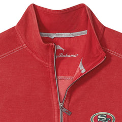 San Francisco 49ers Big & Tall Montego Bay Half-Zip Pullover Scarlet
