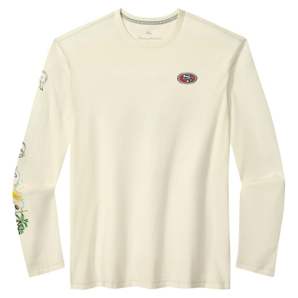 San Francisco 49ers Oasis Endzone Lux Long Sleeve T-Shirt Cream
