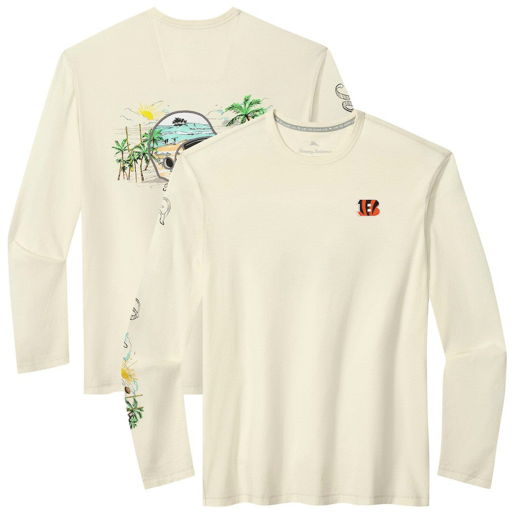 Cincinnati Bengals Oasis Endzone Lux Long Sleeve T-Shirt Cream