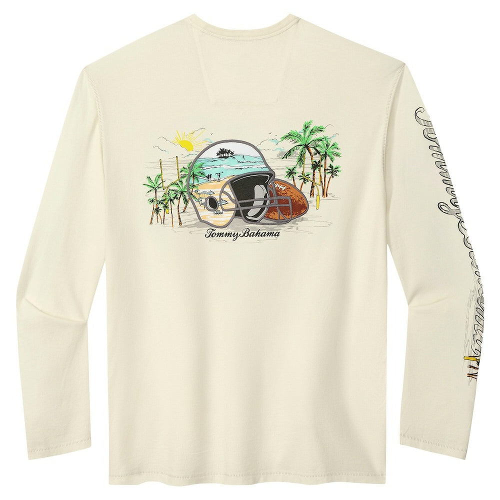 Miami Dolphins Oasis Endzone Lux Long Sleeve T-Shirt Cream