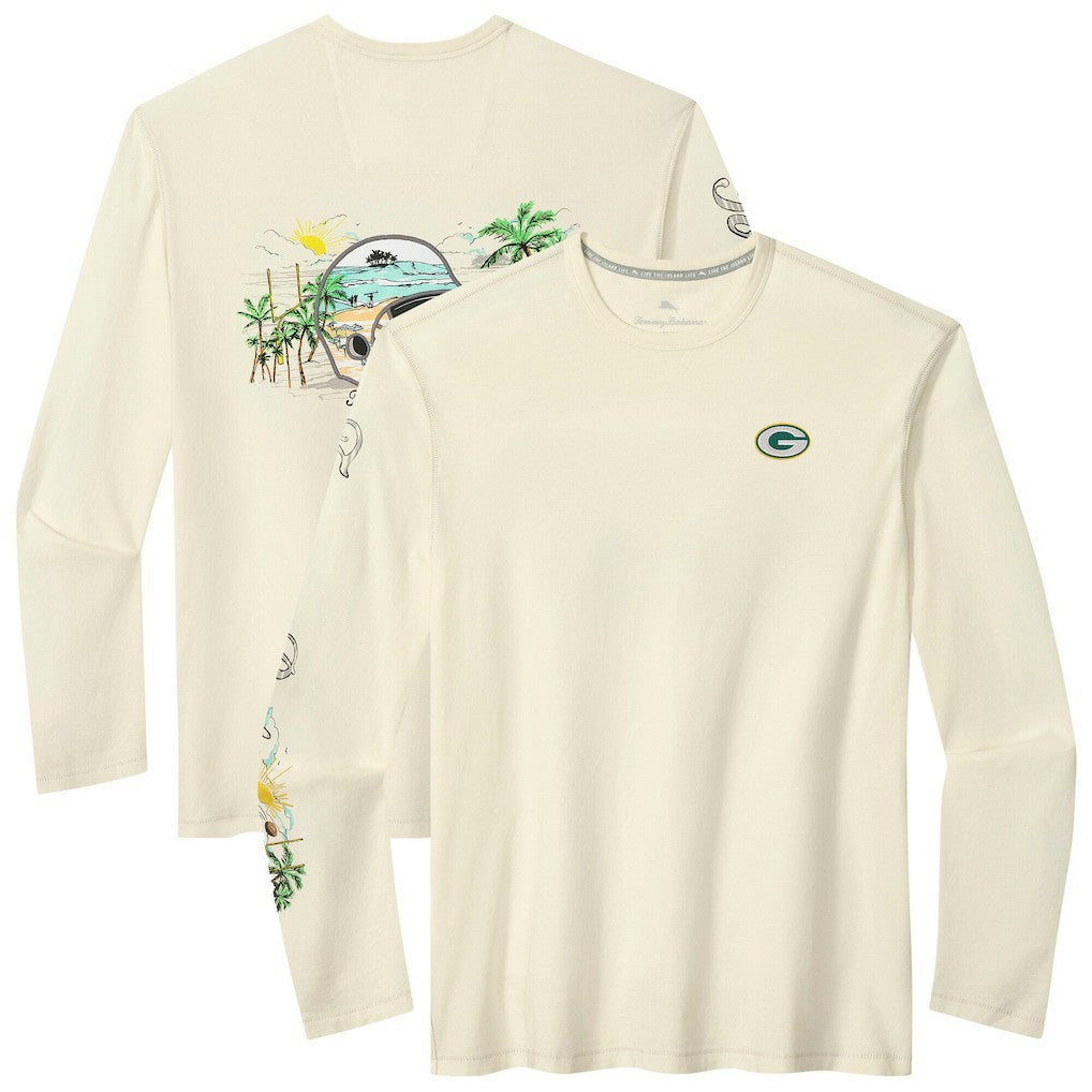 Green Bay Packers Oasis Endzone Lux Long Sleeve T-Shirt Cream