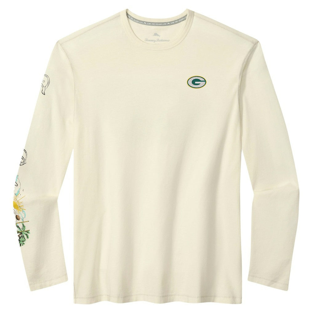 Green Bay Packers Oasis Endzone Lux Long Sleeve T-Shirt Cream