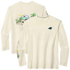 Carolina Panthers Oasis Endzone Lux Long Sleeve T-Shirt Cream