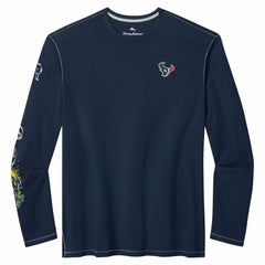 Houston Texans Oasis Endzone Lux Long Sleeve T-Shirt Navy