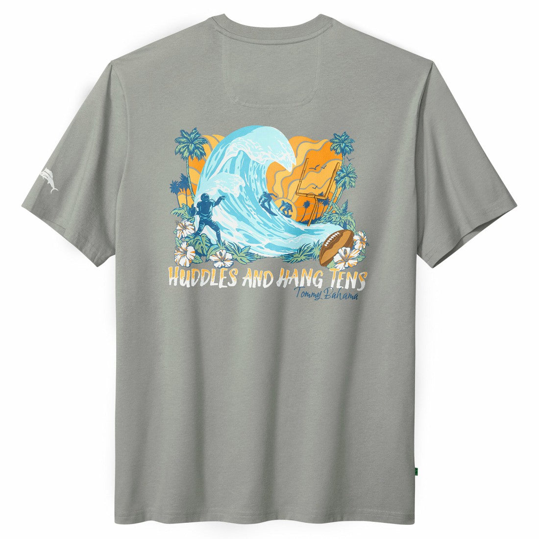 Tampa Bay Buccaneers Huddle & Hang Tens T-Shirt Gray