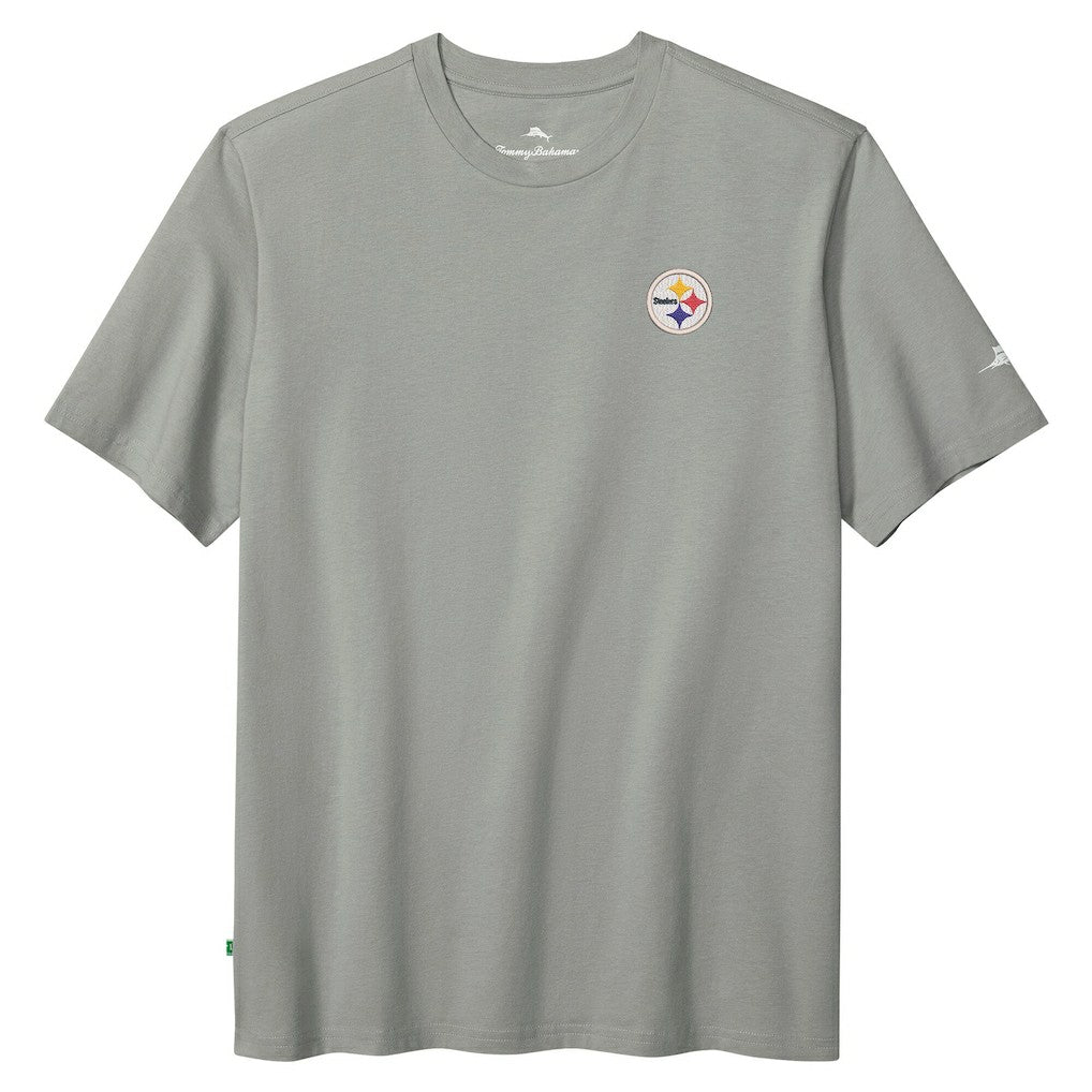 Pittsburgh Steelers Huddle & Hang Tens T-Shirt Gray