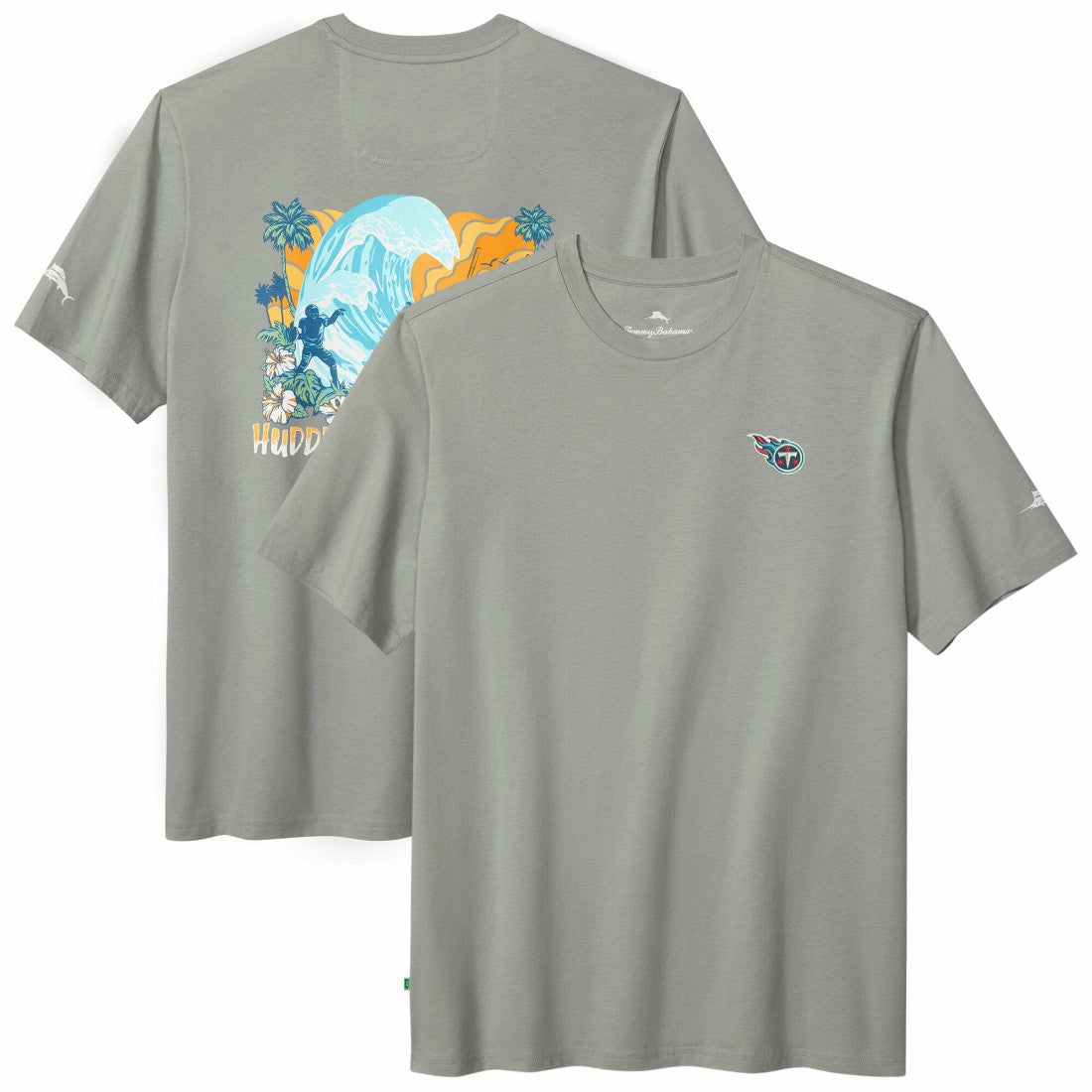 Tennessee Titans Huddle & Hang Tens T-Shirt Gray