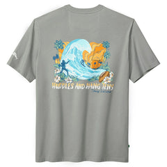 New Orleans Saints Huddle & Hang Tens T-Shirt Gray