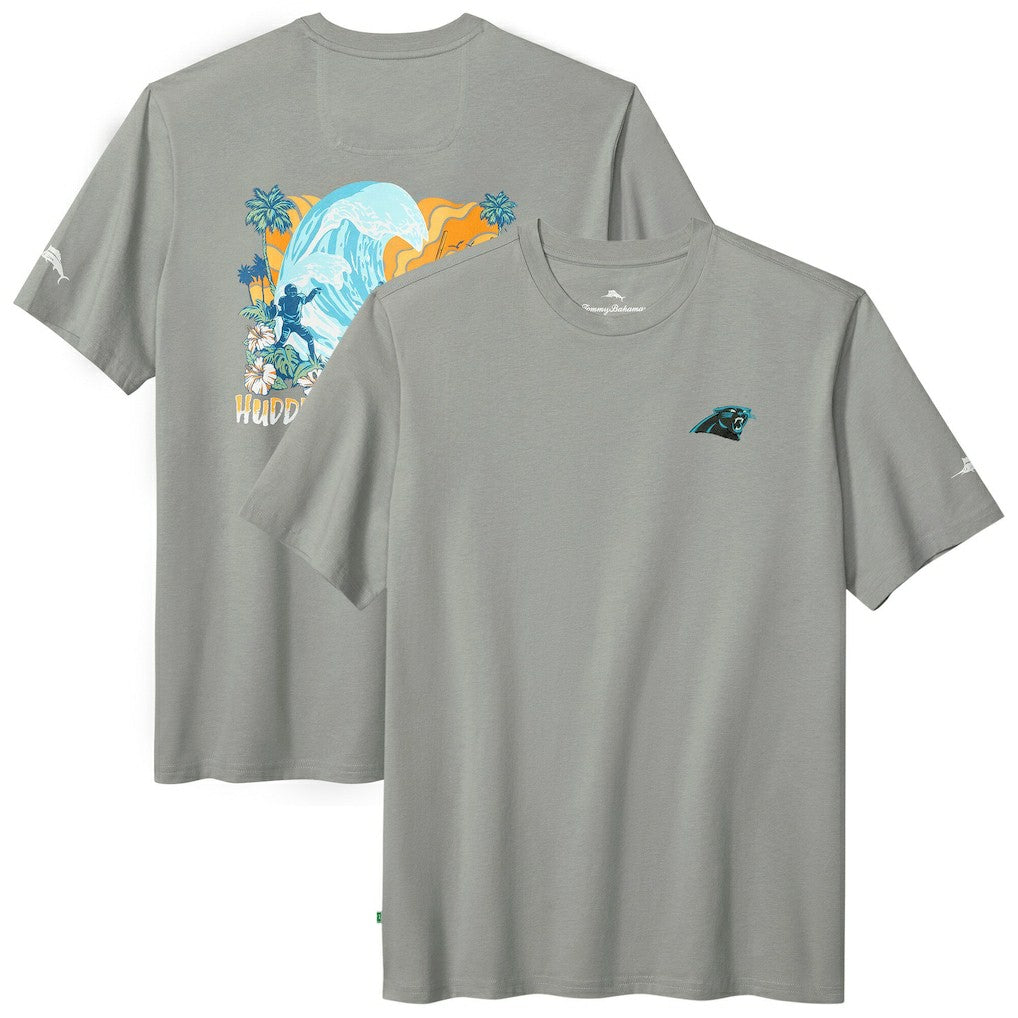 Carolina Panthers Huddle & Hang Tens T-Shirt Gray