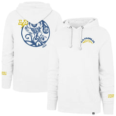 47 brand Los Angeles Chargers '47 La Familia Headline Pullover Hoodie White