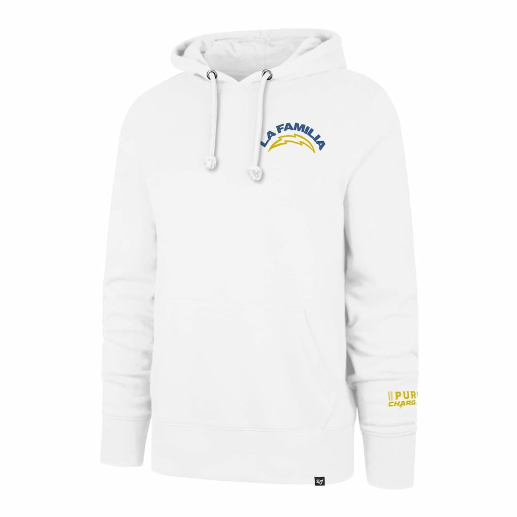 47 brand Los Angeles Chargers '47 La Familia Headline Pullover Hoodie White