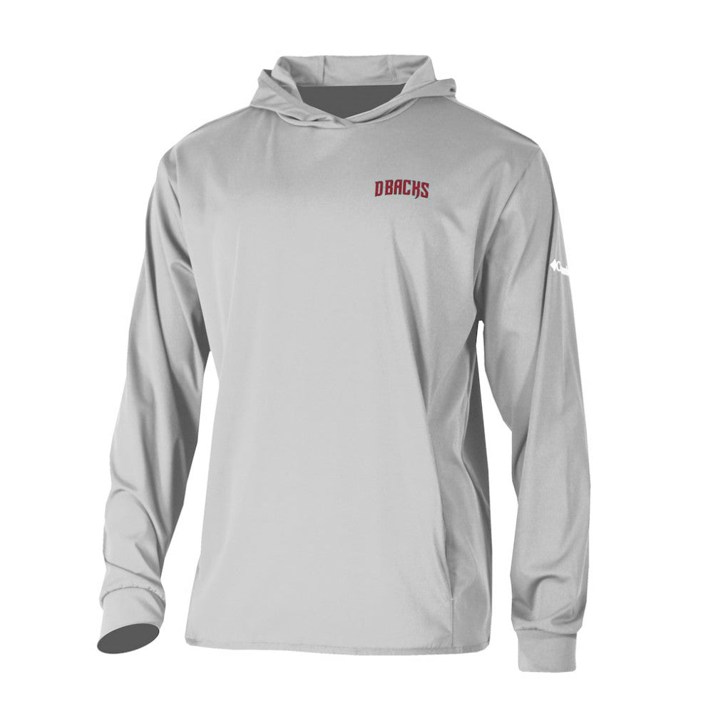 Arizona Diamondbacks Columbia Long Drive Pullover Hoodie - Gray - Columbia Discount