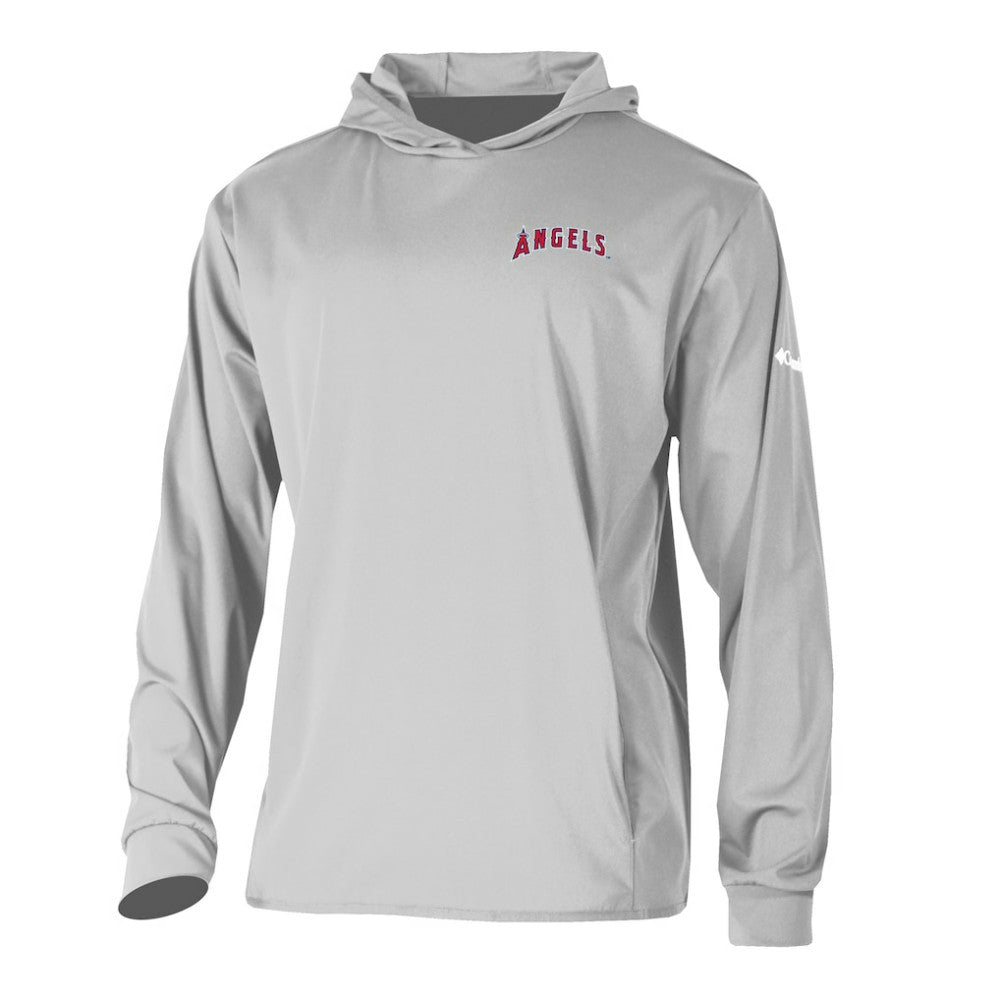 Los Angeles Angels Columbia Long Drive Pullover Hoodie - Gray - Columbia Online