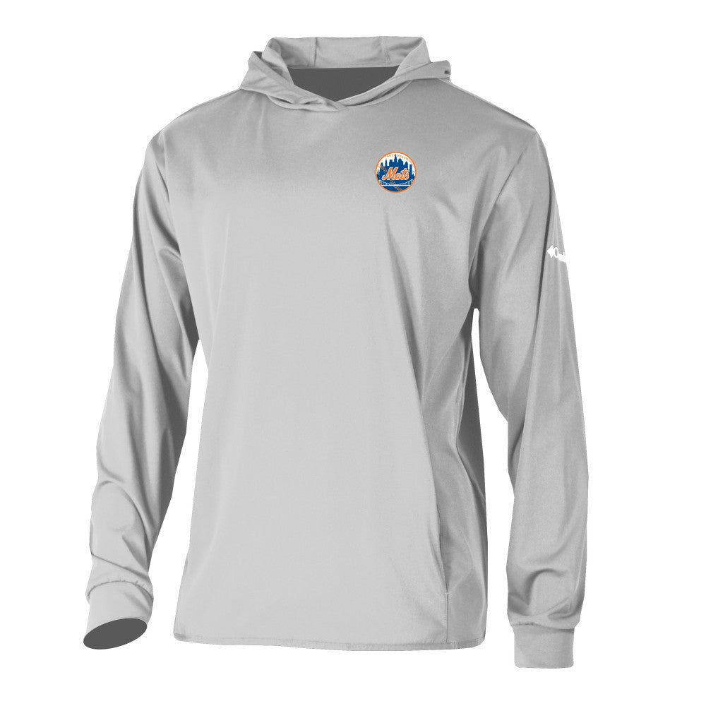 New York Mets Columbia Long Drive Pullover Hoodie - Gray - Columbia Online