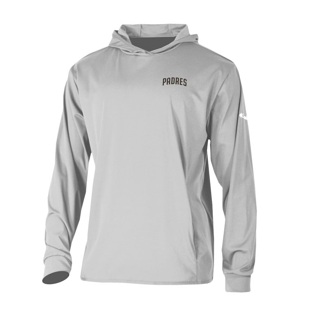 San Diego Padres Columbia Long Drive Pullover Hoodie - Gray - Columbia Lifestyle