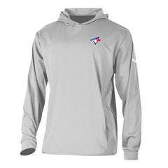 Toronto Blue Jays Columbia Long Drive Pullover Hoodie - Gray - Columbia Sale