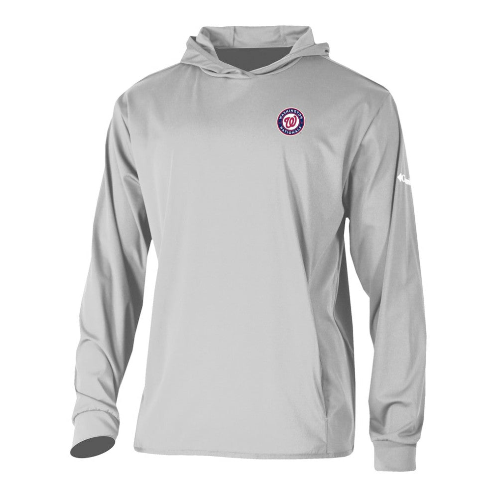 Washington Nationals Columbia Long Drive Pullover Hoodie - Gray - Columbia Sale