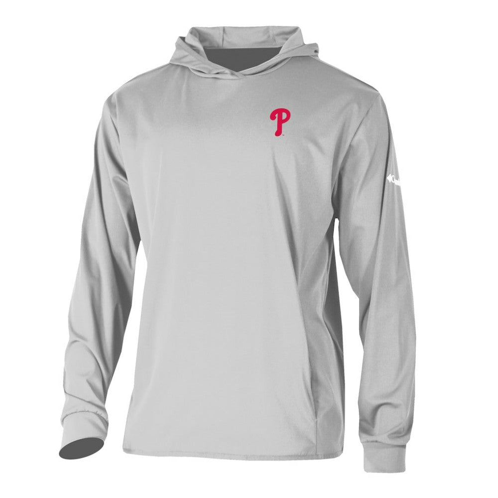 Philadelphia Phillies Columbia Long Drive Pullover Hoodie - Gray - Columbia Discount