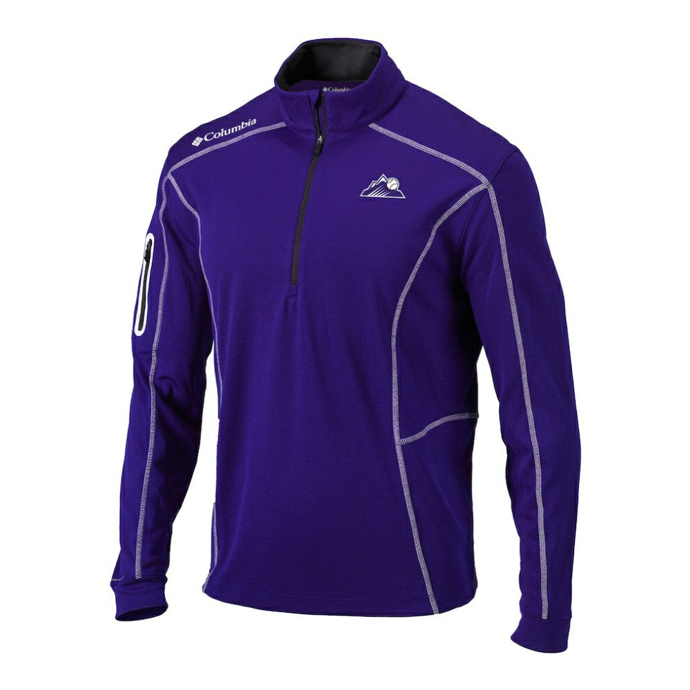 Colorado Rockies Columbia Omni-Wick Shotgun Quarter-Zip Pullover - Purple - Columbia Sale