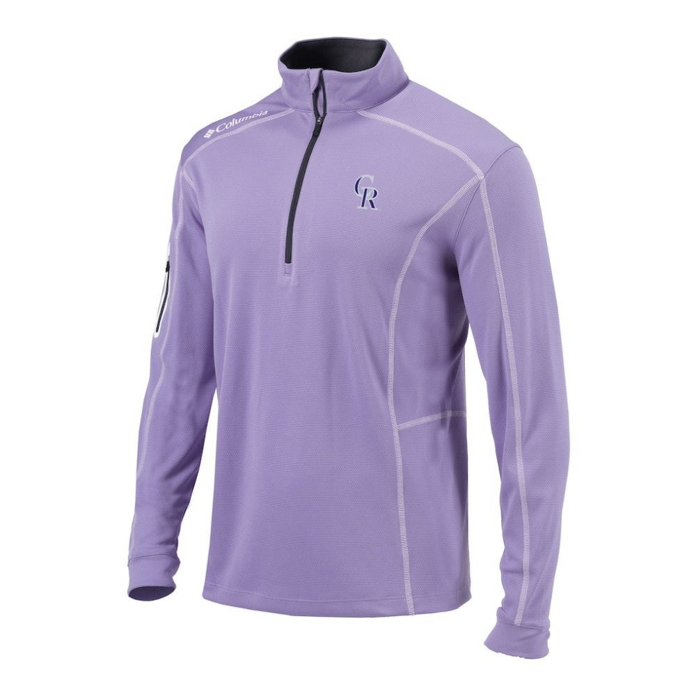 Colorado Rockies Columbia Omni-Wick Shotgun Quarter-Zip Pullover - Purple - Columbia Lifestyle