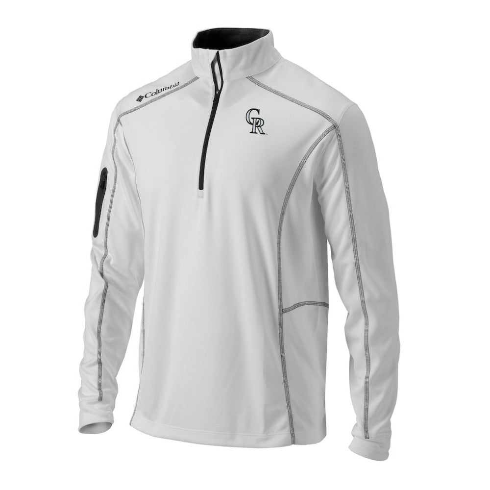 Colorado Rockies Columbia Omni-Wick Shotgun Quarter-Zip Pullover - White - Columbia Lifestyle
