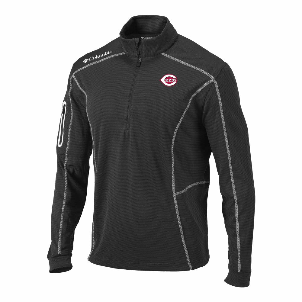 Cincinnati Reds Columbia Omni-Wick Shotgun Quarter-Zip Pullover - Gray - Columbia Lifestyle