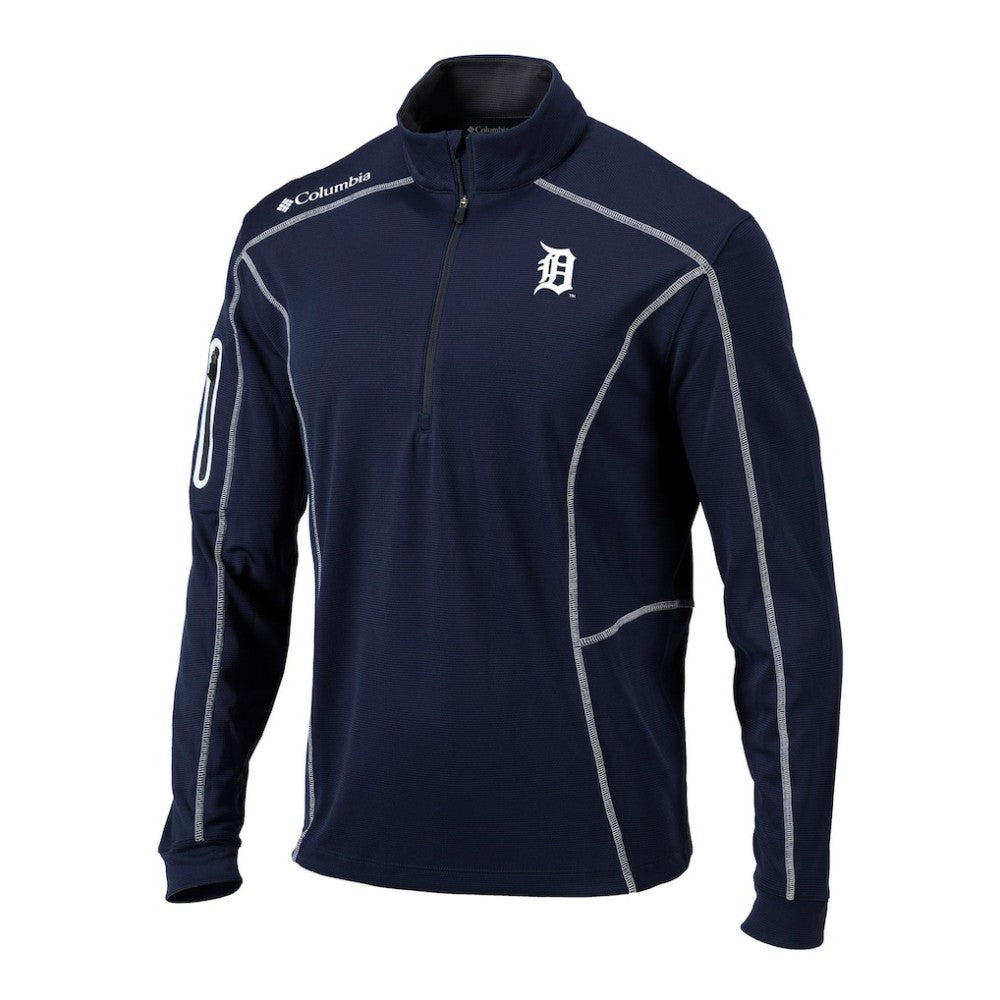 Detroit Tigers Columbia Omni-Wick Shotgun Quarter-Zip Pullover - Navy - Columbia Sale