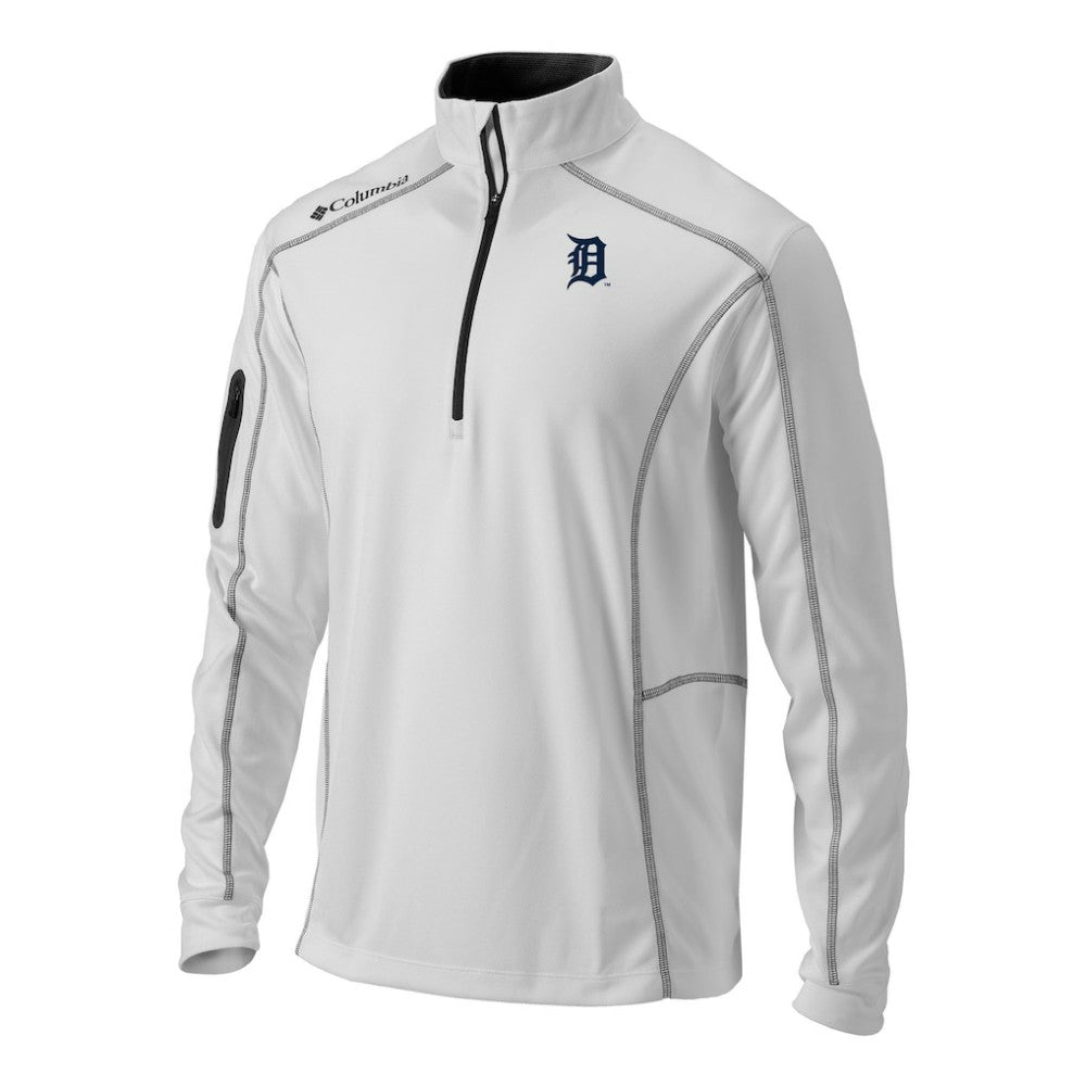 Detroit Tigers Columbia Omni-Wick Shotgun Quarter-Zip Pullover - White - Columbia Lifestyle