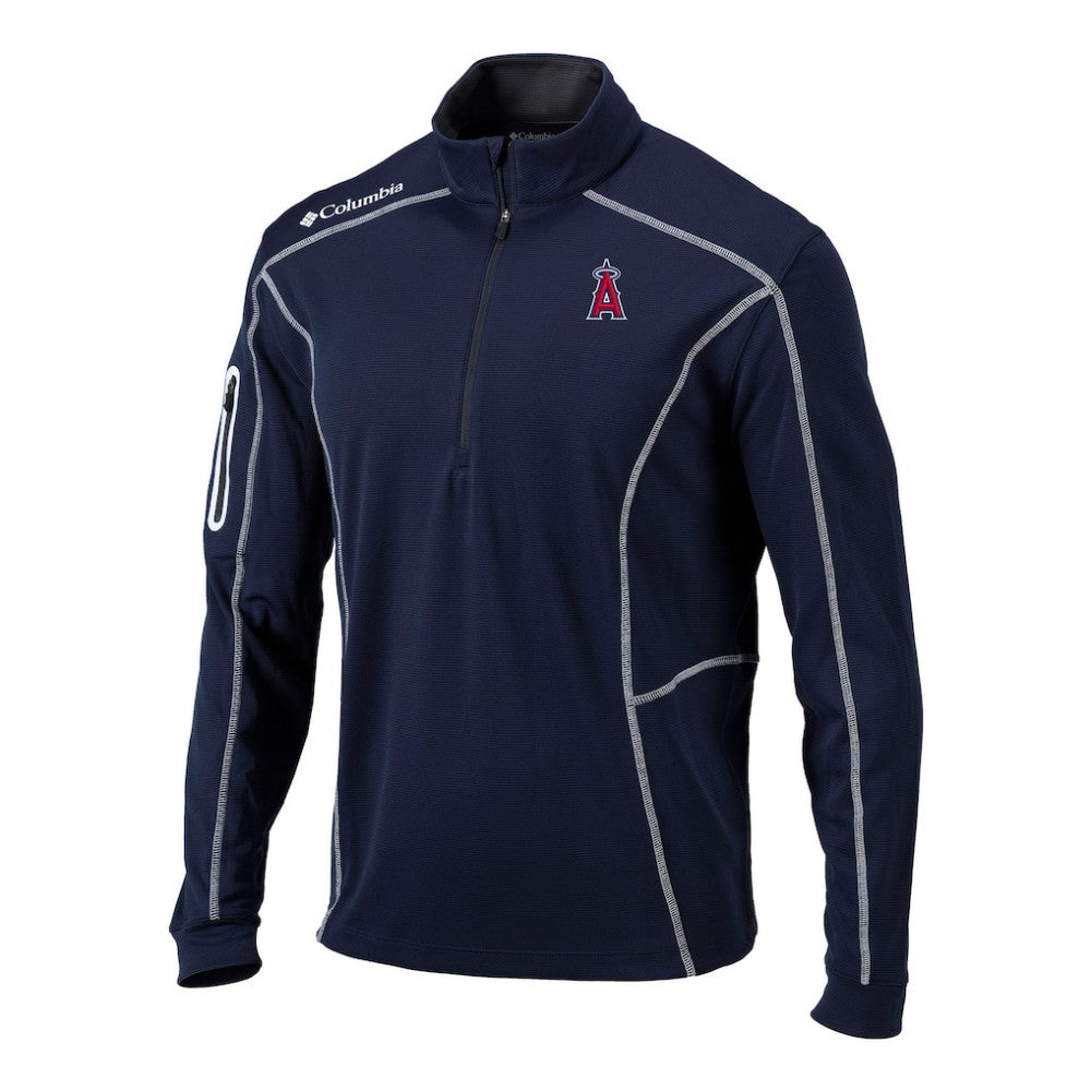 Los Angeles Angels Columbia Omni-Wick Shotgun Quarter-Zip Pullover - Navy - Columbia on Sale