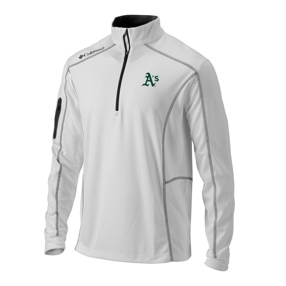 Athletics Columbia Omni-Wick Shotgun Quarter-Zip Pullover - White - Columbia Sale