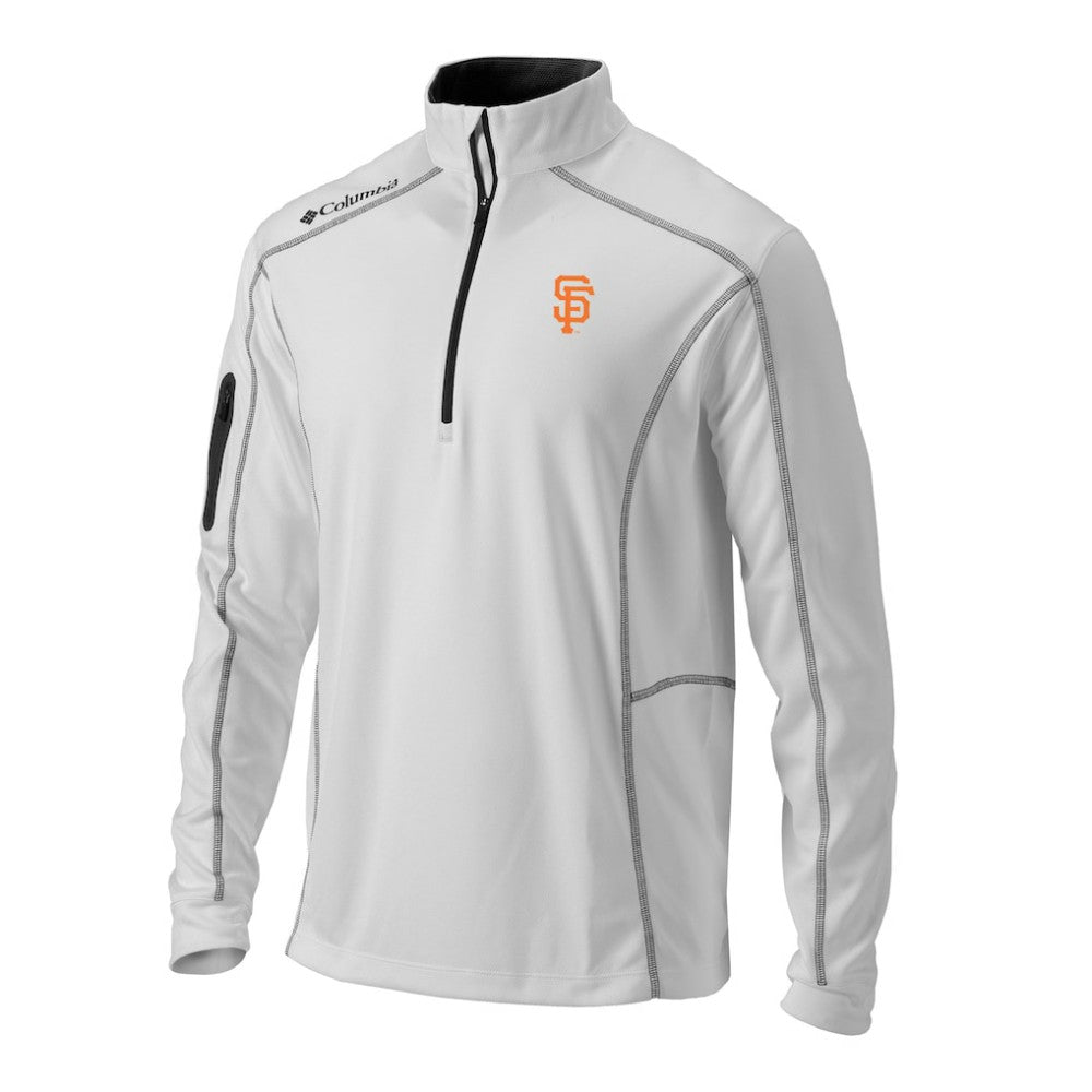San Francisco Giants Columbia Omni-Wick Shotgun Quarter-Zip Pullover - White - Columbia Discount