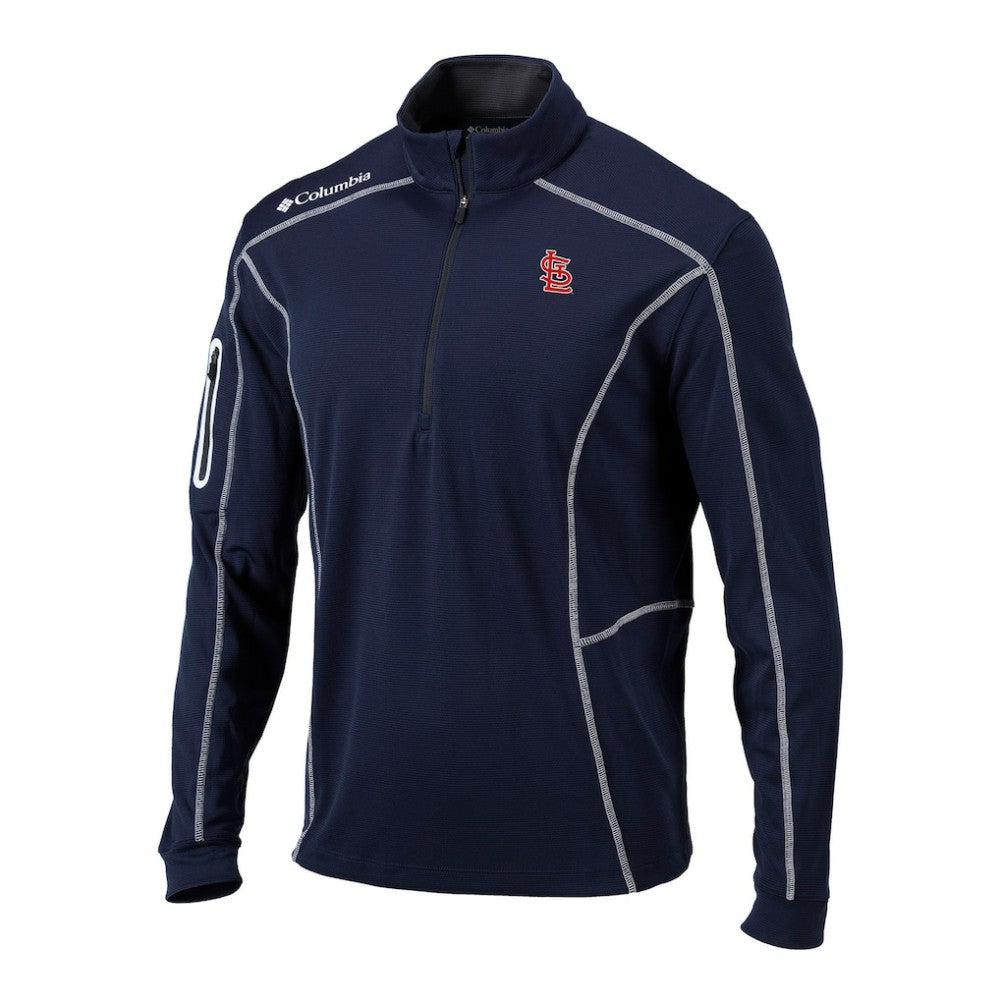 St. Louis Cardinals Columbia Omni-Wick Shotgun Quarter-Zip Pullover - Navy - Columbia Discount