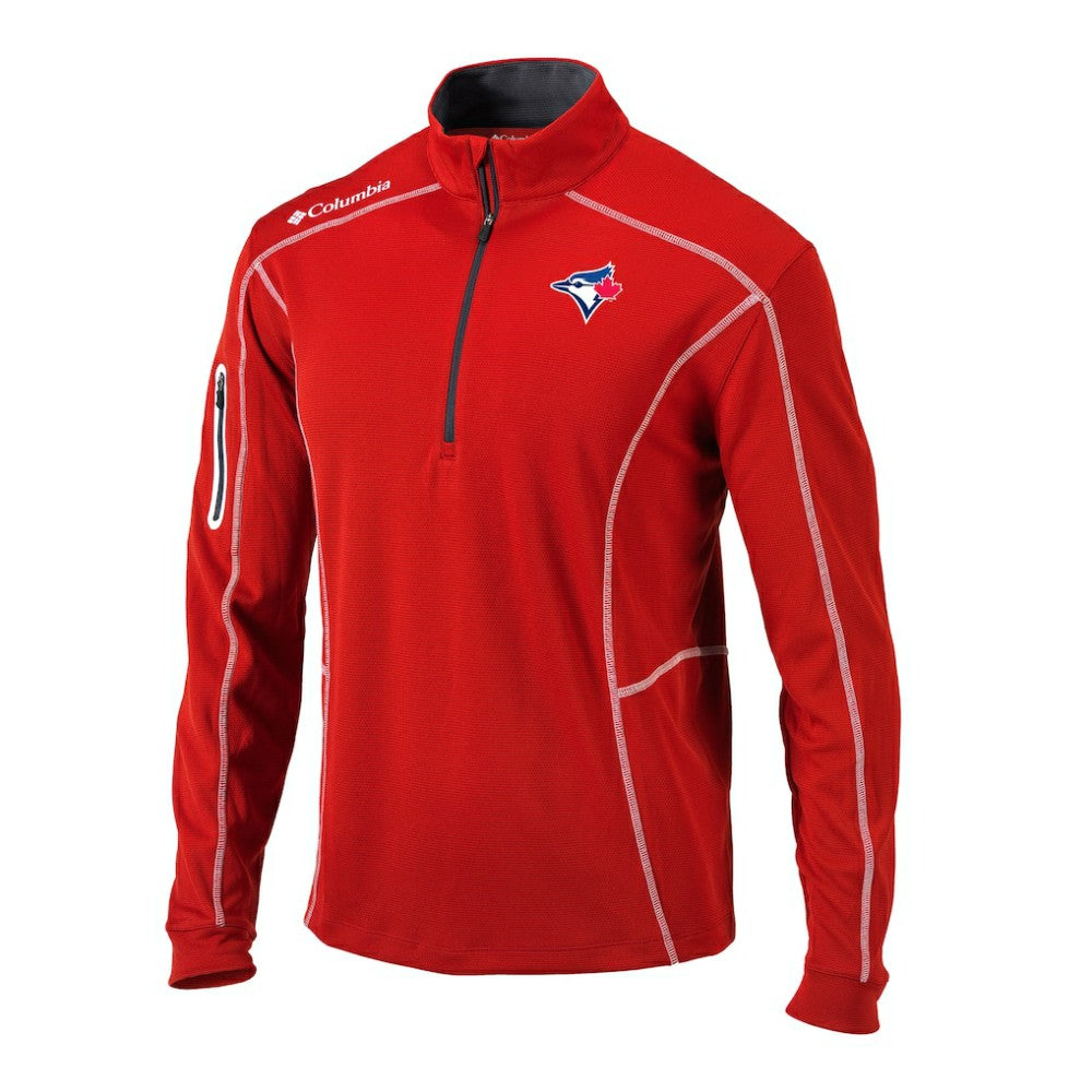 Toronto Blue Jays Columbia Omni-Wick Shotgun Quarter-Zip Pullover - Red - Columbia Online