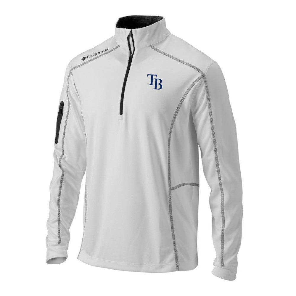 Tampa Bay Rays Columbia Omni-Wick Shotgun Quarter-Zip Pullover - White - Columbia Sale