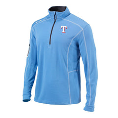 Texas Rangers Columbia Omni-Wick Shotgun Quarter-Zip Pullover - Light Blue - Columbia Online