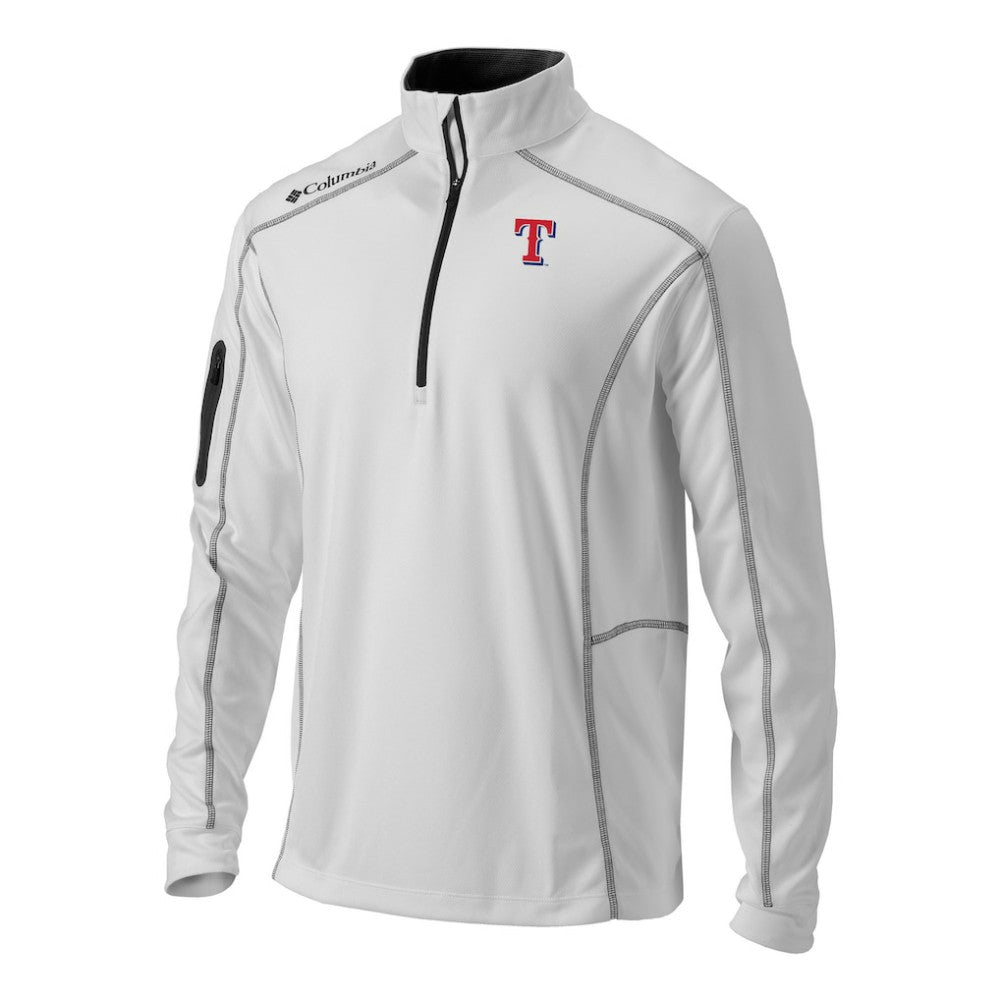 Texas Rangers Columbia Omni-Wick Shotgun Quarter-Zip Pullover - White - Columbia on Sale