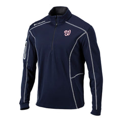 Washington Nationals Columbia Omni-Wick Shotgun Quarter-Zip Pullover - Navy - Columbia on Sale