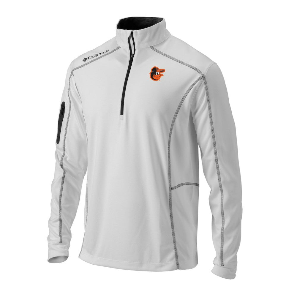 Baltimore Orioles Columbia Omni-Wick Shotgun Quarter-Zip Pullover - White - Columbia Discount