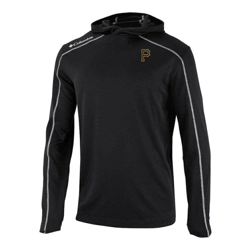 Pittsburgh Pirates Columbia Omni-Wick Shotgun Pullover Hoodie - Black - Columbia Sale