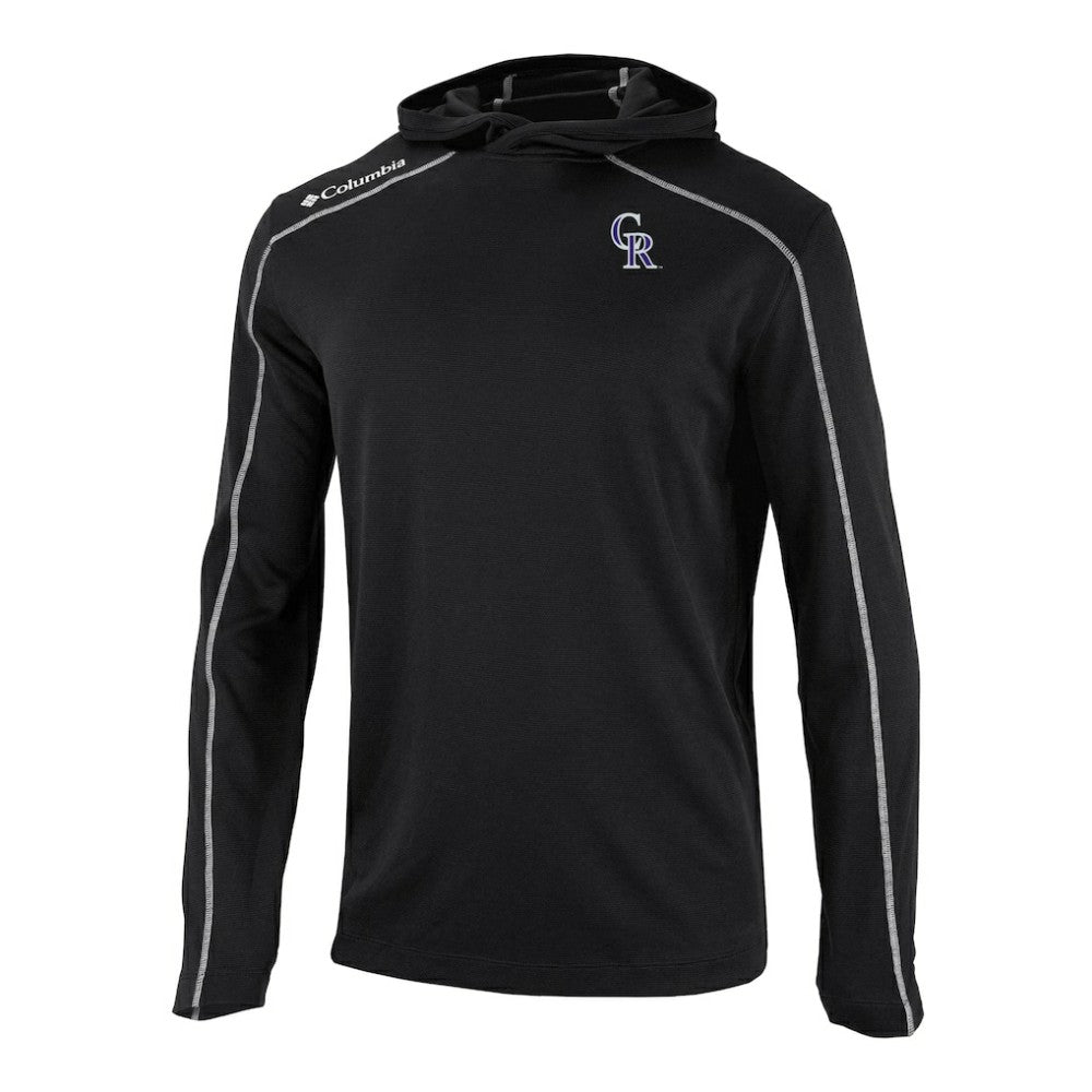 Colorado Rockies Columbia Omni-Wick Shotgun Pullover Hoodie - Black - Columbia Sale