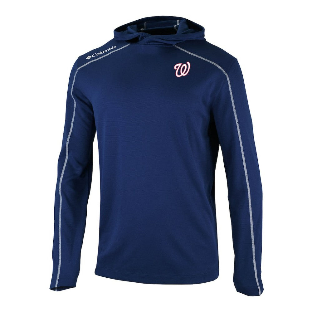 Washington Nationals Columbia Omni-Wick Shotgun Pullover Hoodie - Navy - Columbia Online