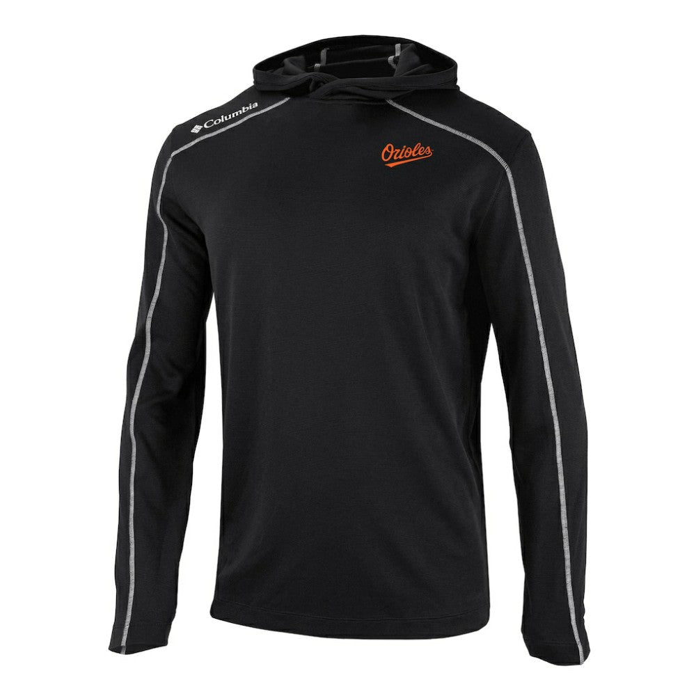 Baltimore Orioles Columbia Omni-Wick Shotgun Pullover Hoodie - Black - Columbia Lifestyle