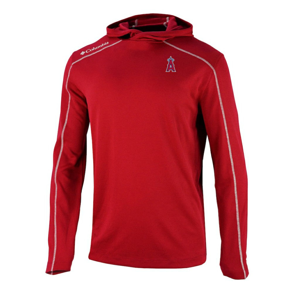 Los Angeles Angels Columbia Omni-Wick Shotgun Pullover Hoodie - Red - Columbia Lifestyle
