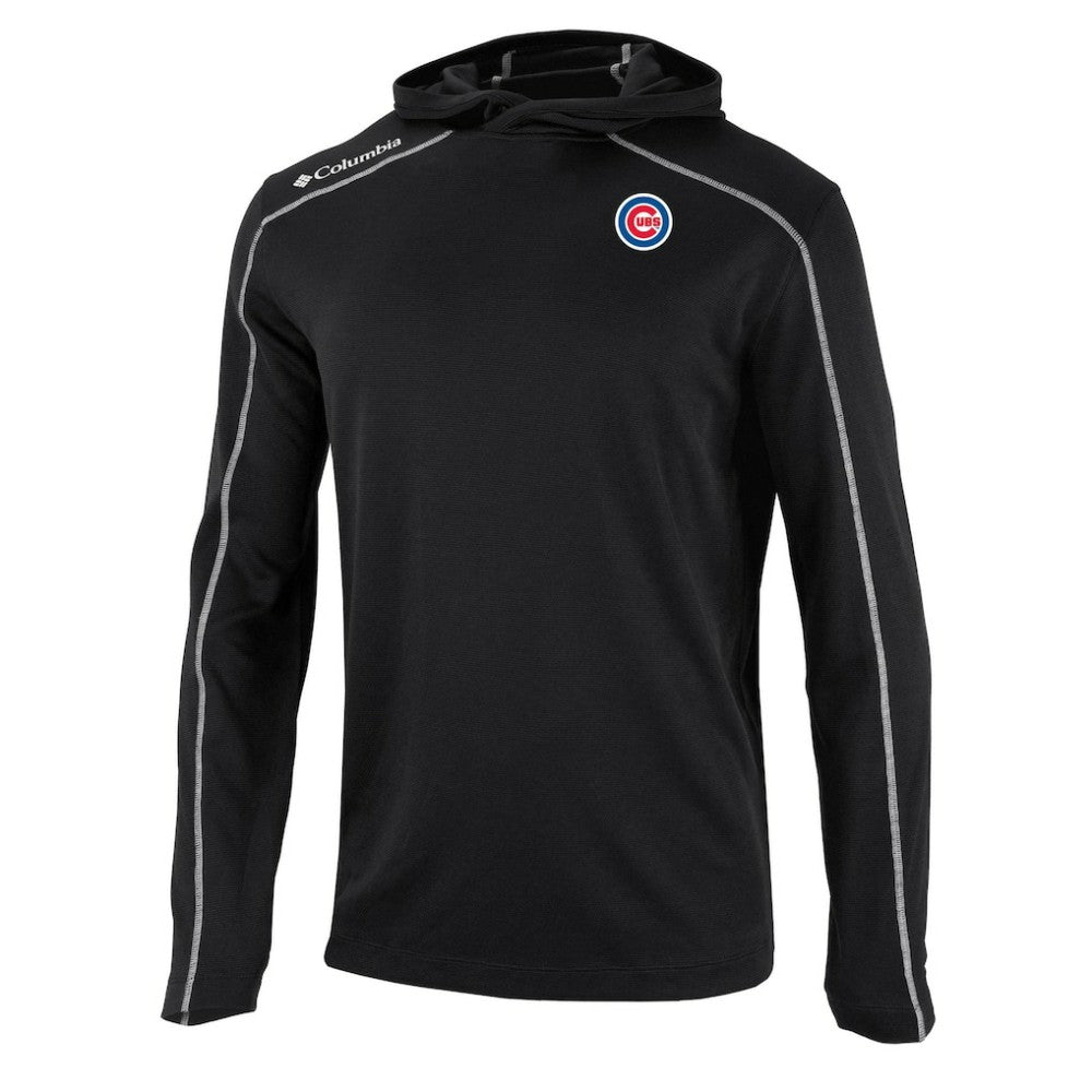 Chicago Cubs Columbia Omni-Wick Shotgun Pullover Hoodie - Black - Columbia Sale