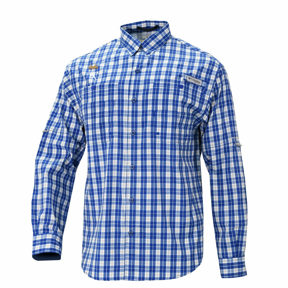 Kansas City Royals Columbia Super Tamiami Omni-Shade Long Sleeve Button-Down Shirt - Royal - Columbia Sale