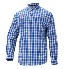 Texas Rangers Columbia Super Tamiami Omni-Shade Long Sleeve Button-Down Shirt - Royal - Columbia Lifestyle