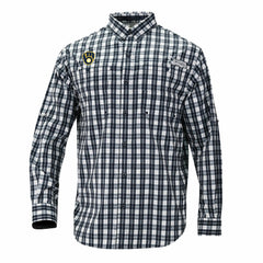 Milwaukee Brewers Columbia Super Tamiami Omni-Shade Long Sleeve Button-Down Shirt - Navy - Columbia Discount