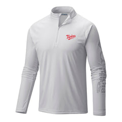 Minnesota Twins Columbia Terminal Tackle Omni-Wick Raglan Quarter-Zip Pullover - White - Columbia Sale