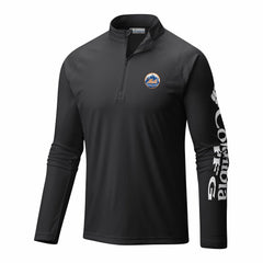 New York Mets Columbia Terminal Tackle Omni-Wick Raglan Quarter-Zip Pullover - Black - Columbia Lifestyle
