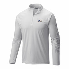 New York Mets Columbia Terminal Tackle Omni-Wick Raglan Quarter-Zip Pullover - White - Columbia Lifestyle